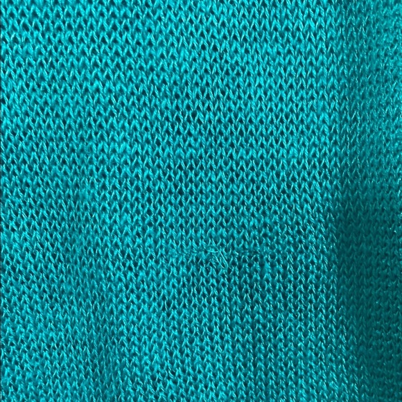 J. Jill Linen Blend Teal Open Front Cardigan Sweater - Picture 5 of 6